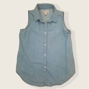 Cat & Jack Sleeveless Button Shirt || Size 7/8